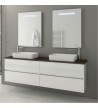 Έπιπλο Μπάνιου Drop Luxus 160 White Βάση,Νιπτήρας,Καθρέφτης