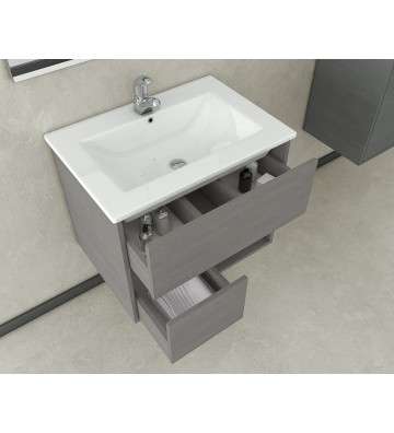 Bathroom Furniture Drop Sorrento 65 Hanging Furniture Stand, Washbasin, Mirror