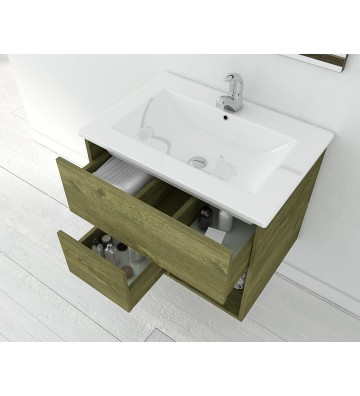 Bathroom Furniture Drop Sorrento 65 Hanging Furniture Stand, Washbasin, Mirror