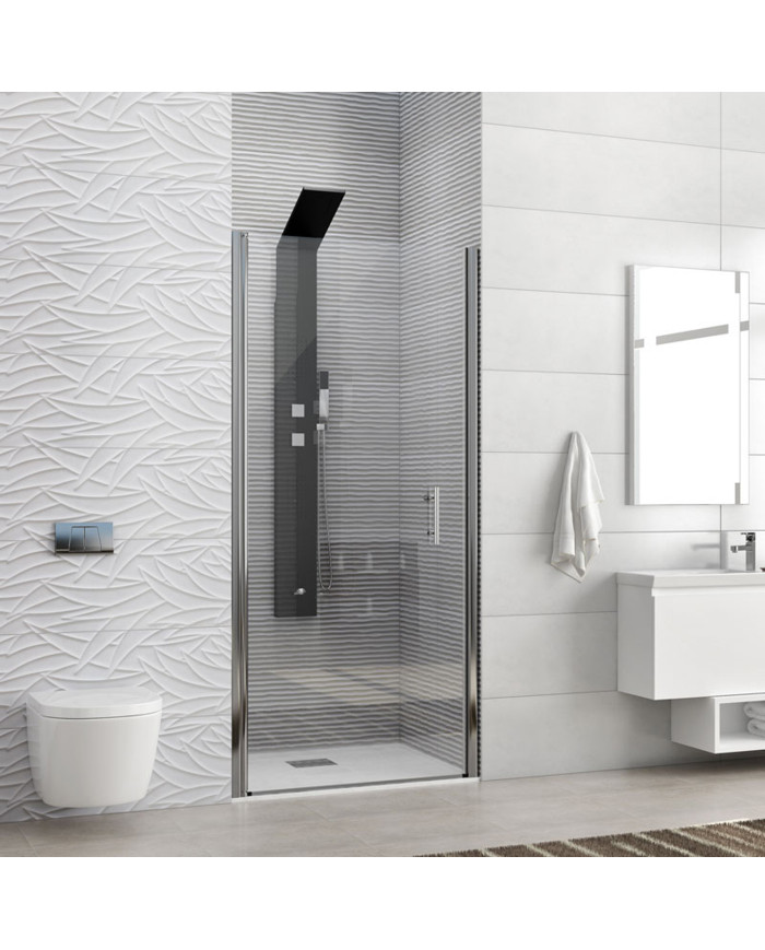 Καμπίνα Ανοιγόμενη Πόρτα Εισόδου (τοίχο-τοίχο) με Διάφανο Κρύσταλλο Karag S 28 Alto Porta Cromo 90x200cm (5206836698960)