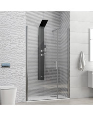 Cabin Opening Entrance Door with Transparent Glass Karag S 5 Alto Cromo 155x200cm (fixed 90cm) (5206836697383)