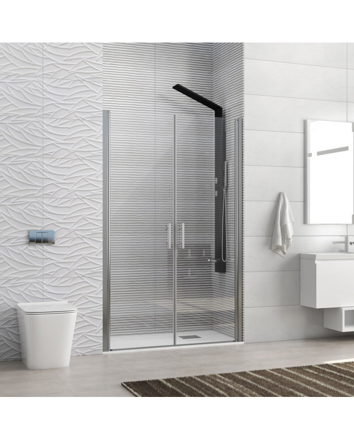 Cabin Opening Entrance Door (wall-to-wall) with Transparent Glass Karag S 28 Alto Sallon Cromo 105x200cm (5206836697147)