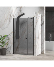 Cabin Opening Entrance Door with Fume Crystal Karag S 5 Alto Black 155x200cm (fixed 80cm) (5206836737683)