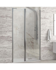 Cabin Opening Entrance Door (wall-to-wall) with transparent glass Karag Panex 400 Alto Cromo 95x200cm (5206836738611)