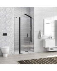 Cabin Opening Entrance Door (wall-to-wall) with transparent glass Karag Panex 600 Alto Black 150x200cm (5206836737300)