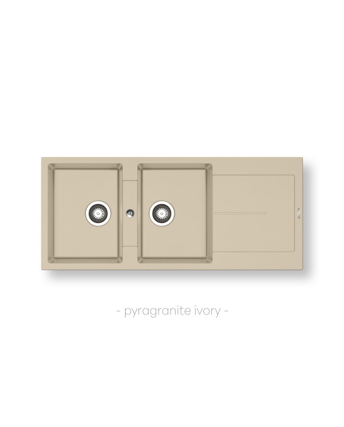 Νεροχύτης Pyramis Pyragranite Ένθετος Ithaka 2 B 1D (116x50)