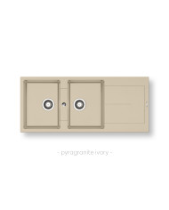 Νεροχύτης Pyramis Pyragranite Ένθετος Ithaka 2 B 1D (116x50)