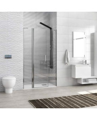 Cabin Opening Entrance Door (wall-to-wall) with transparent glass Karag Panex 600 Alto Cromo 150x200cm (5206836737249)