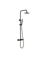 Imex Line 3-Outlet Extendable Shower Column Matt Black with Thermostatic Mixer & Head & Telephone & Handshower (BTD038-B/NG)