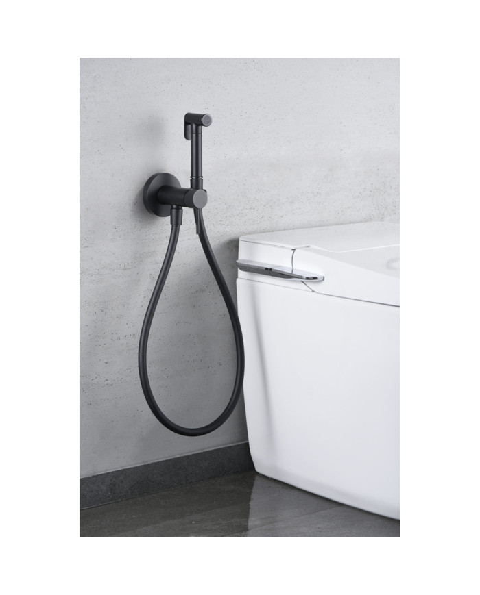 Built-in Bidet System Imex Line Black Matt Mixer & Shower 1 Hole (RDD038/NG)