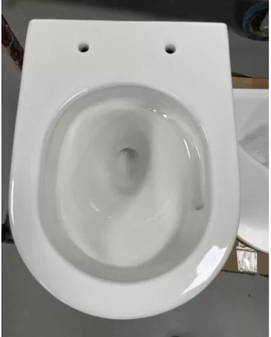 Tornado Wall-Hung Toilet - Rimless Hanne Reme L-490 White with Removable Soft Closing Cover