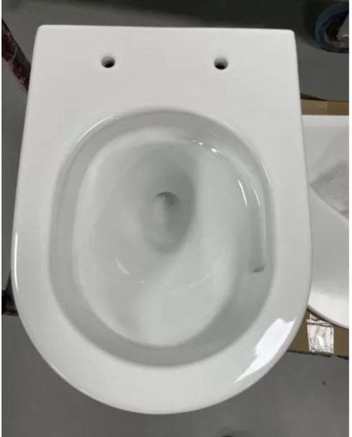 Tornado Wall-Hung Toilet - Rimless Hanne Reme L-490 White with Removable Soft Closing Cover