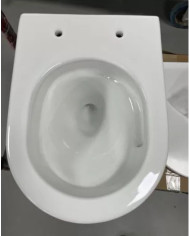 Tornado Wall-Hung Toilet - Rimless Hanne Reme L-490 White with Removable Soft Closing Cover