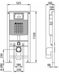 Σετ Εντοιχιζόμενο Καζανάκι Geberit Delta & Πλακέτα χειρισμού Delta & Λεκάνη Hanne Reme Tornado L 490 & Κάλυμμα Soft Close