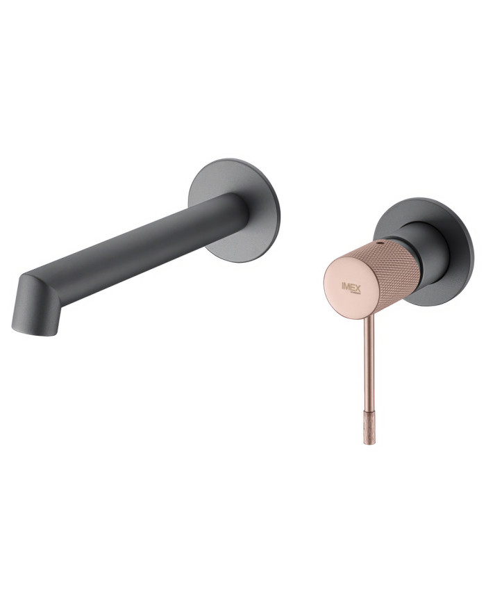 Built-in Basin Mixer Imex Line Matt Gray - Champagne (GLD038/GC)