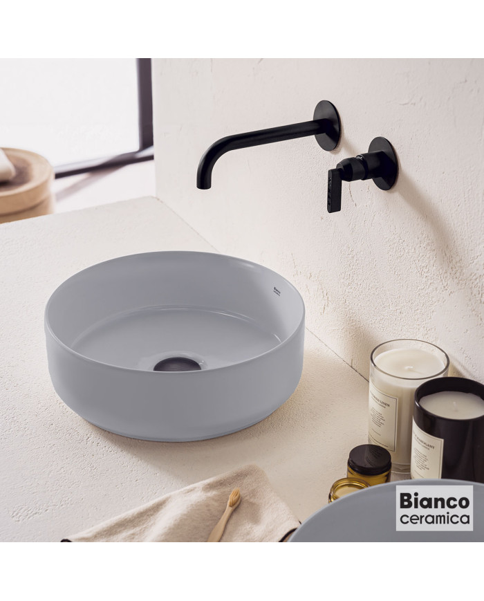 Etna Porcelain Washbasin Φ36 Bianco Ceramica Color: Stone Grey