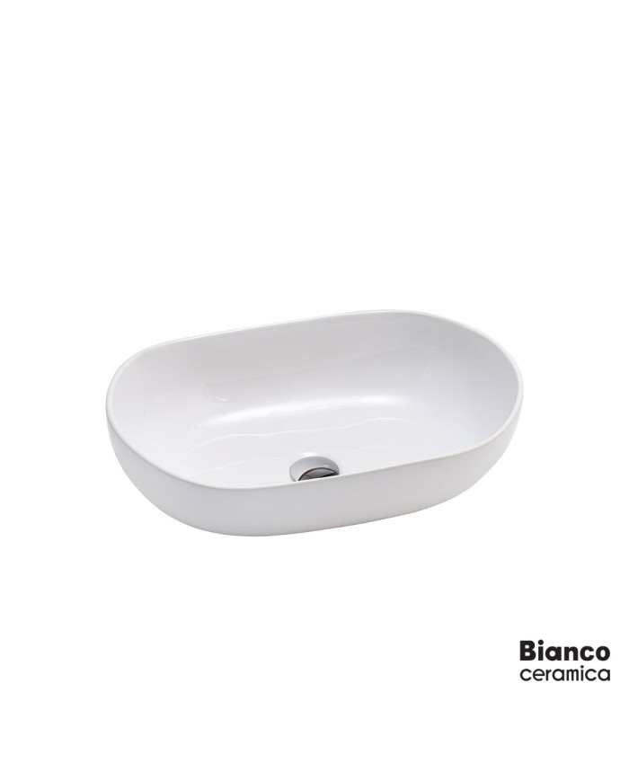 Porcelain Washbasin LOOP 57.5 x36.5 Bianco Ceramica White