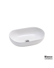 Porcelain Washbasin LOOP 57.5 x36.5 Bianco Ceramica White
