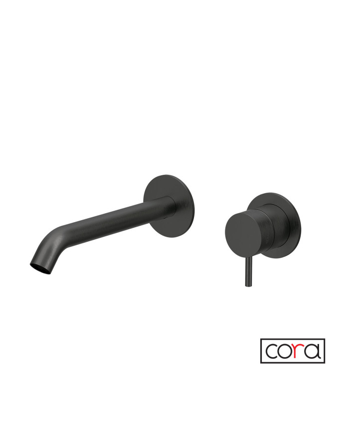 Μπαταρία Νιπτήρα Τοίχου cosmo PVD Black Brushed Inox 316L