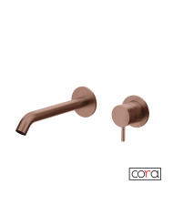 Built-in Basin Mixer Tap & Spout Cora Cosmo PVD Rose Gold Brushed Inox 316L