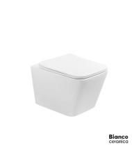 Λεκάνη Κρεμαστή LEXA/52,5 Rimless με κάλυμμα Slim Soft Close 9630SC, Bianco Ceramica White