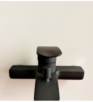 Bathroom faucet Ramon Soler with spiral and telephone New Fly Black Matt 570502SNM
