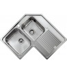 Sanitec Zenith Inox Sink Insert Corner Left 83 x 83