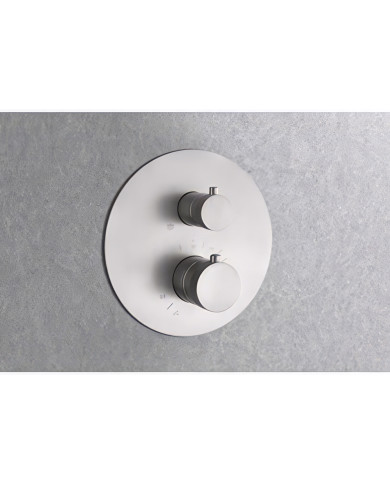 Εντοιχιζόμενο Πλήρες Σετ Λουτρού Imex Top Νίκελ Ματ Θερμοστατικός Μίκτης 2 Εξόδων Κώδ. Οροφής Inox Ø25εκ & Τηλέφωνο (GTQ038/NQ)