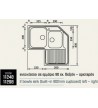 Sanitec Zenith Inox Sink Insert Corner Left 83 x 83