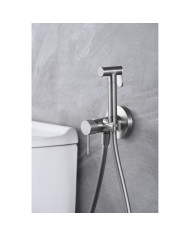 Built-in Bidet System Imex Line Matt Nickel Mixer & 1-Hole Sanitary Shower (RDD038/NQ)