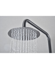 Στήλη Ντουζ Επεκτεινόμενη 2 Εξόδων Imex Line Black Gun Metal PVD Μπαταρία & Ανακλινόμενη Κεφαλή & Τηλέφωνο (BDD038/BGM)