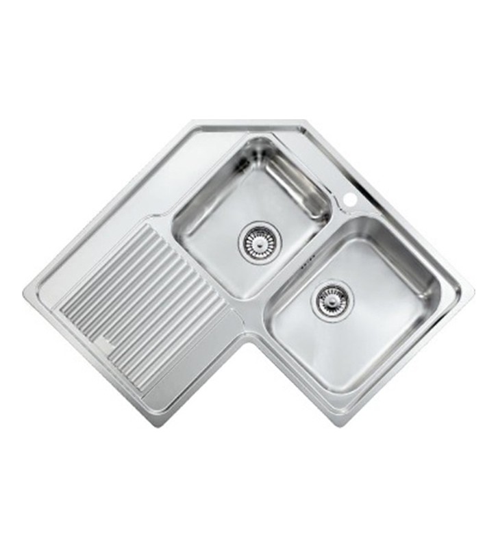 Νεροχύτης Sanitec Zenith Ιnox  Ένθετος Γωνιακός  Δεξιός 83 x 83