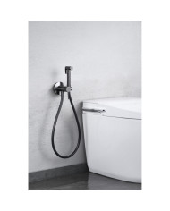 Built-in Bidet System Imex Line PVD Black Gun Metal Mixer & Shower 1 Hole (RDD038/BGM)