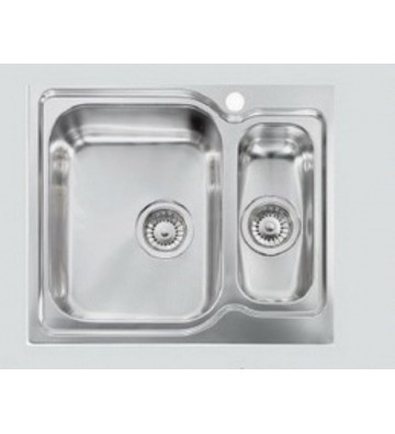 Νεροχύτης Sanitec Matico Ιnox Ένθετος Λείος (Σατινέ) 58 x 50 (11642 2VS)