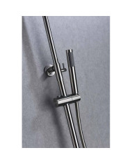 Στήλη Ντουζ Ανοξείδωτη Επεκτεινόμενη 2 Εξόδων Imex Moscu Acero Inox S316L με Μπαταρία & Ανακλινόμενη Κεφαλή & Τηλ.  (BDK034)