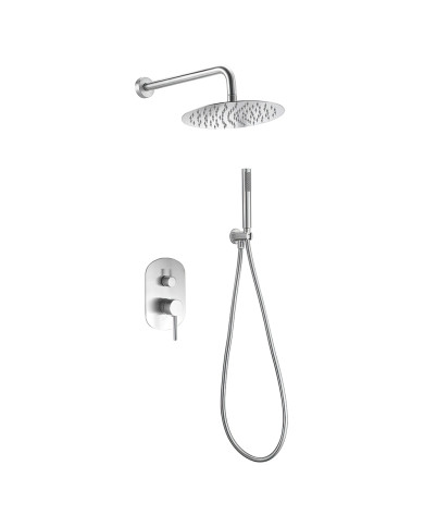 Εντοιχιζόμενο Πλήρες Σετ Λουτρού Ανοξείδωτο Imex Moscu Acero Inox S 316L Μίκτης 2 Εξόδων & Κώδωνας & Τηλ. & Στήριγμα (GPK034)