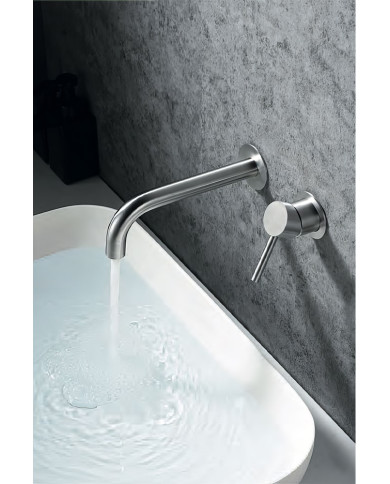 Μπαταρία Νιπτήρα Eντοιχιζόμενη Ανοξείδωτη Αναμεικτική Imex Moscu Acero Inox S316L (GLT023/AC)