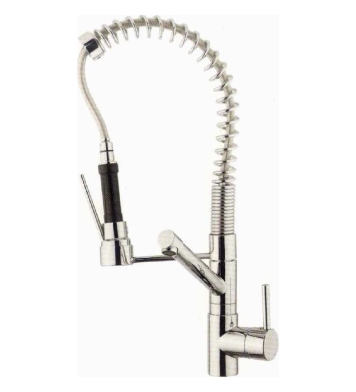 Μπαταρία Νεροχύτη Θερμομεικτική Baby Chef 2 Sanitec  Mε Σπιράλ & Επιπλέον Εκροή