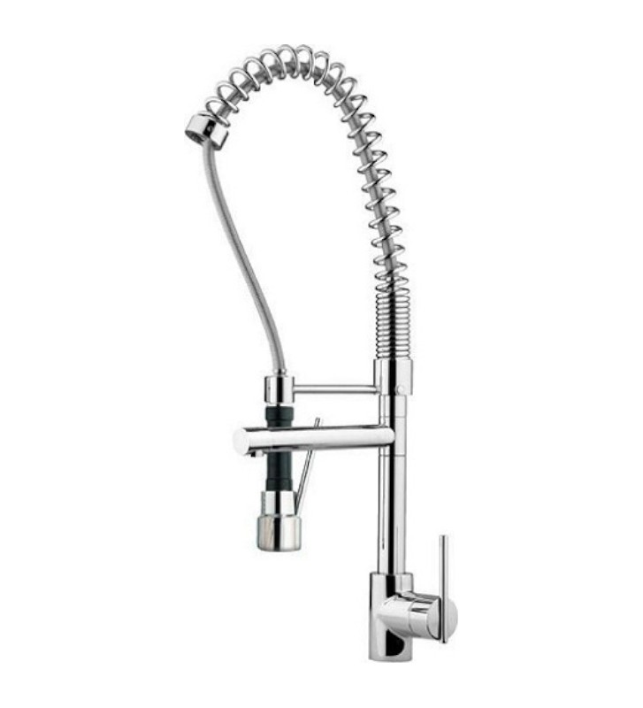 Μπαταρία Νεροχύτη Θερμομεικτική Baby Chef 2 Sanitec  Mε Σπιράλ & Επιπλέον Εκροή