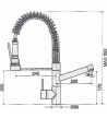 Sink Faucet Thermo Mixing Baby Chef 2 Sanitec With Spiral & Extra Outflow