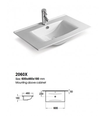Bathroom Furniture Drop Torino 75 White Furniture Stand, Sink & Mirror