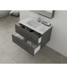 Έπιπλο Μπάνιου Drop Torino 90 Anthracite-1 Βάση Επίπλου, Νιπτήρας & Καθρέπτης