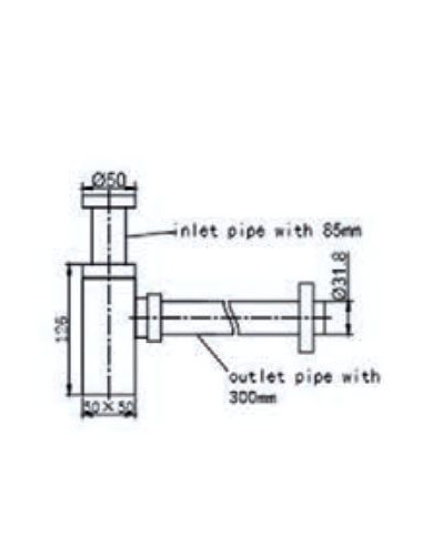 Σιφώνι Νιπτήρα Demm  Χρωμέ Ορειχάλκινο SCL003