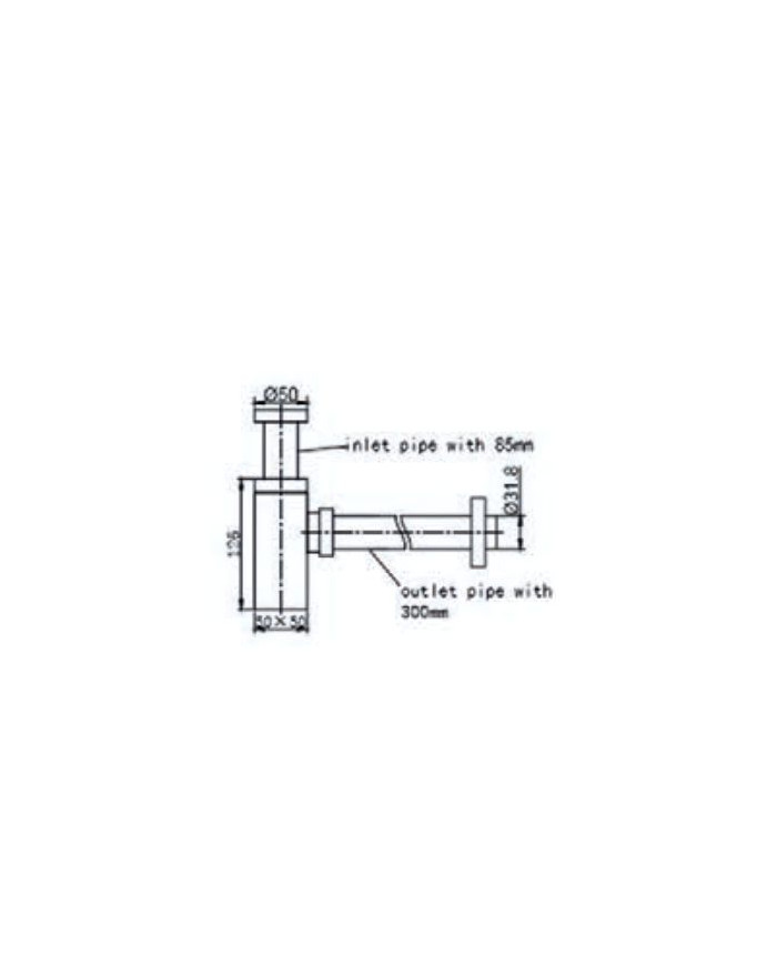 Σιφώνι Νιπτήρα Demm  Χρωμέ Ορειχάλκινο SCL003