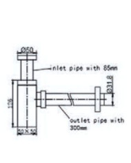 Σιφώνι Νιπτήρα Demm  Χρωμέ Ορειχάλκινο SCL003