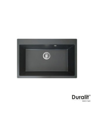 Duralit Graphite Synthetic Heavy Duty Single Bowl Inset Sink (76x50cm)