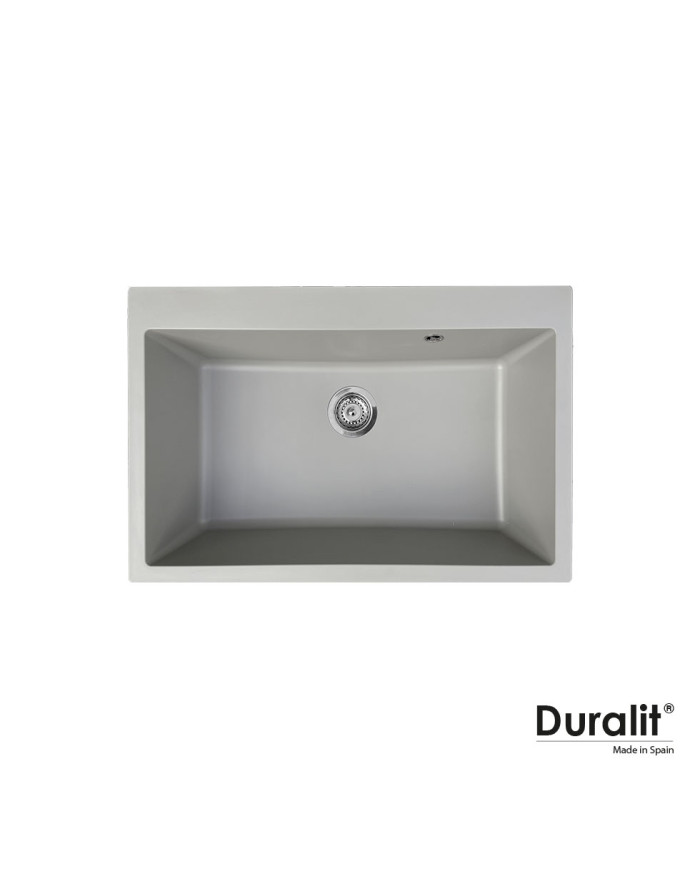 Νεροχύτης Ένθετος Duralit Platinum Συνθετικός Βαρέως Τύπου με Μία Γούρνα (76x50cm)