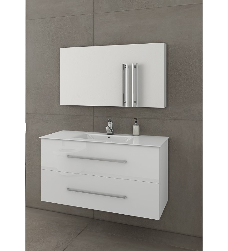 Έπιπλο Μπάνιου Drop Torino 90 White Βάση Επίπλου, Νιπτήρας & Καθρέπτης