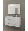 Bathroom Furniture Drop Torino 90 White-2 Furniture Stand, Sink & Mirror