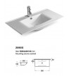 Bathroom Furniture Drop Torino 90 White-2 Furniture Stand, Sink & Mirror